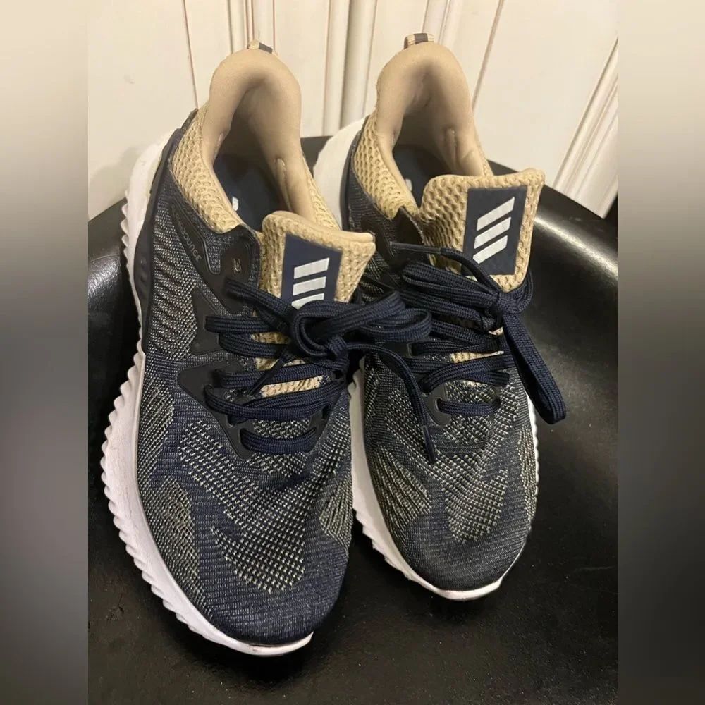 Adidas Run Alphabounce Beyond Blue Four Carbon Gold Georgia Tech  F36827 WMS 5